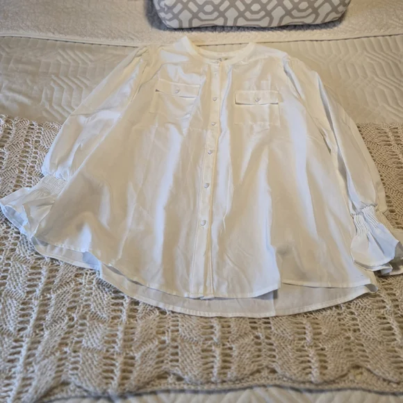 NY Collection White Blouse - Picture 1 of 5